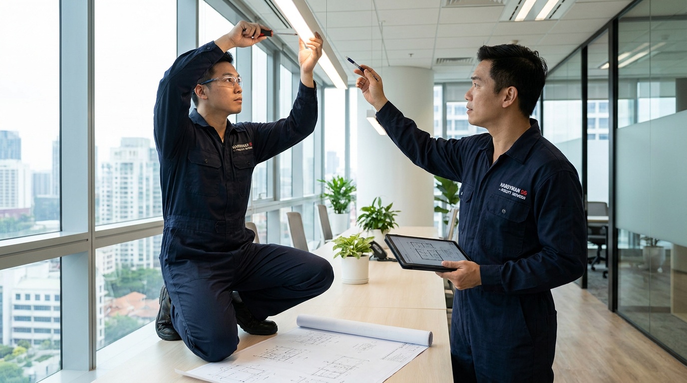 BIIG HANDS technicians at work in a Singapore office